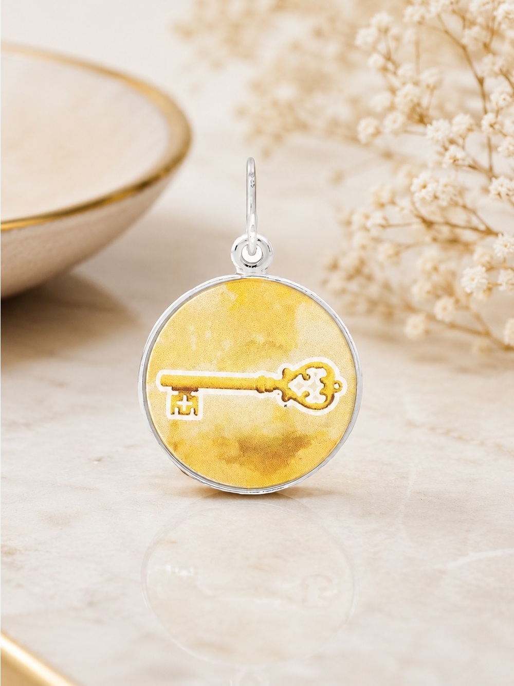 Alex and Ani Skeleton Key Art Infusion Charm Rafaelian Silver NWT